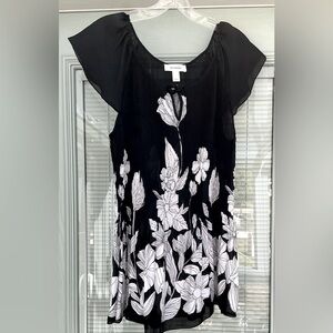 DRESS BARN WOMENS PLEATED BLOUSE